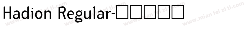 Hadion Regular字体转换